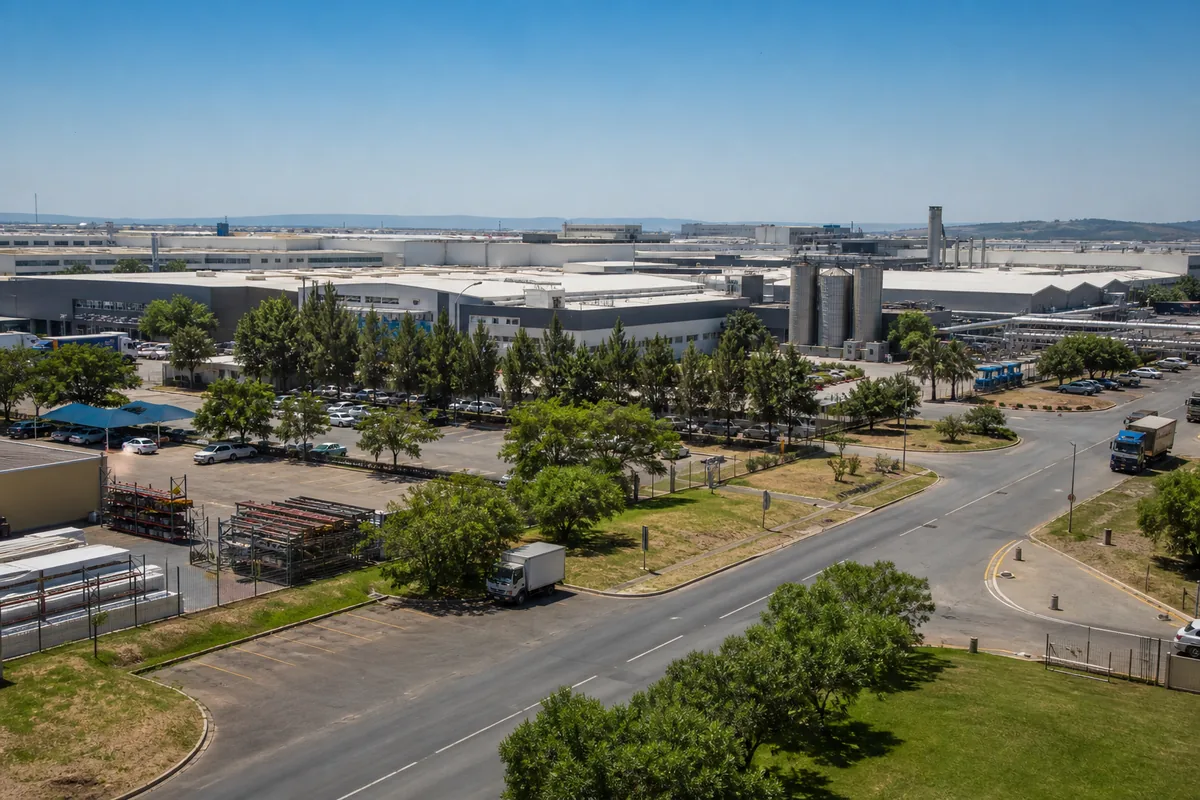 Automotive factories, warehouses and logistics yards in Rosslyn Industrial, within HoneySucker's Pretoria North septic service coverage